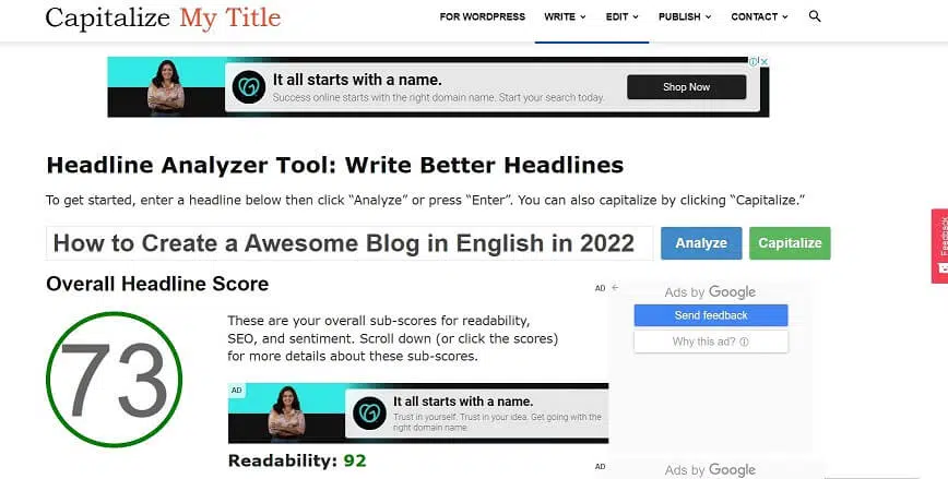 Headline Analyzer Tool Write Better Headlines.png 5+Free Blog Headline Analyzer Tools For High CTR & High Traffic 2024