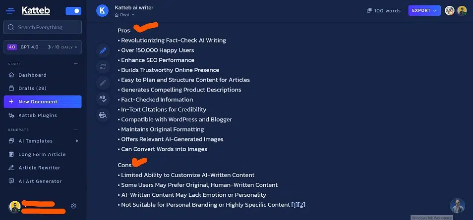 My experience katteb ai writer 