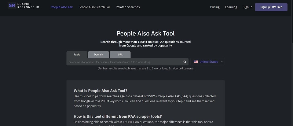 3rd Party Site for People Also Ask Topics 