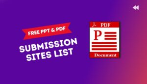 Free PPT & PDF Submission Sites List